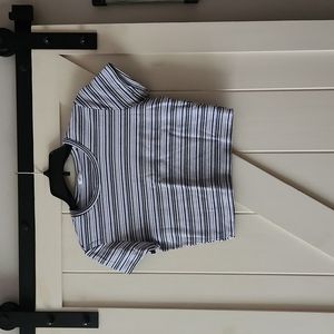 Garage striped cropped tee